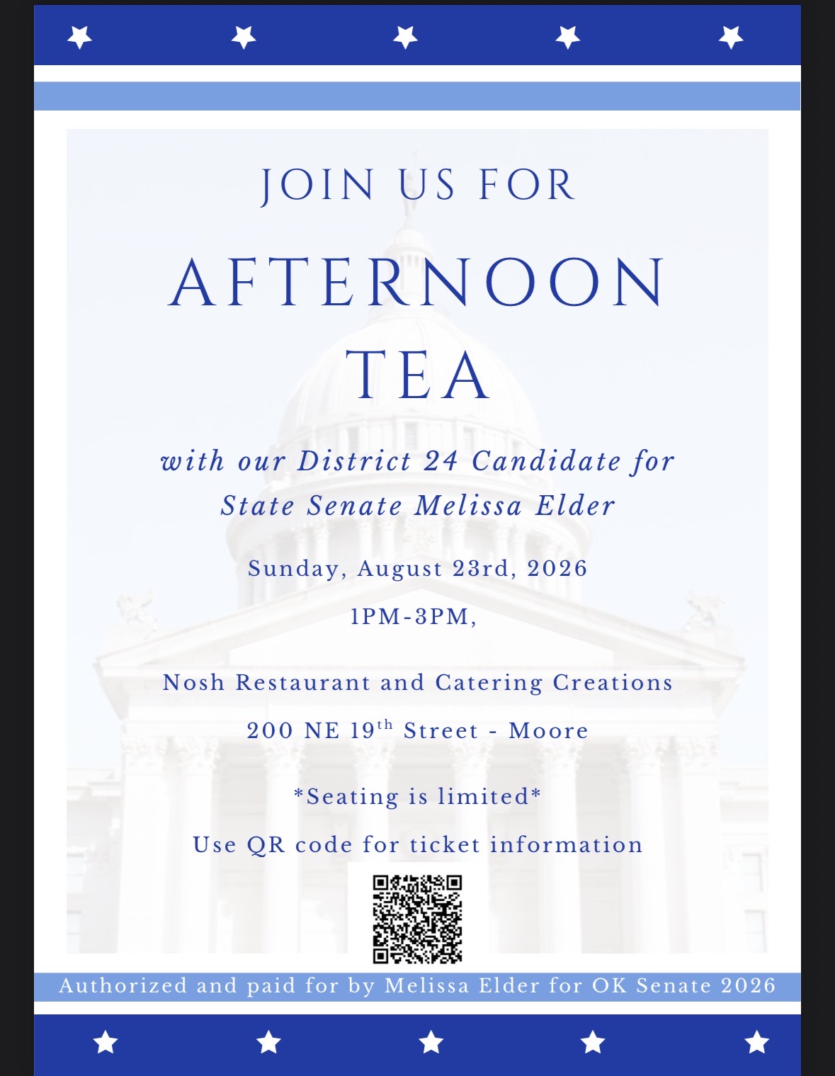Afternoon Tea
Ticketed Event
8/23